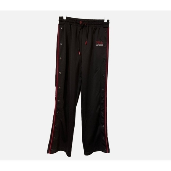 Fila Pants - Fila x Pelotón Track Pants Women’s Size Medium Black Joggers Logo Tear Away